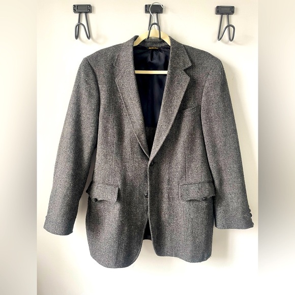 Vintage The Sovereign Men’s Suit Jacket Sport coat Blazer wool herringbone lined - Picture 1 of 12